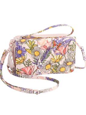 Vera Bradley Women's Cotton 3-in-1 Crossbody Bag Coastal Wildflowers